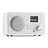 UNTERSCHIEDLICHE QUELLEN: Für kabelgestützte Verbindungen besitzt das WLAN Radio einen 3,5 mm-AUX-Klinken-Eingang. Steht einmal weder das Internet noch eine andere Musikquelle zur Verfügung, kann das Gerät ganz normale UKW-Sender empfangen.