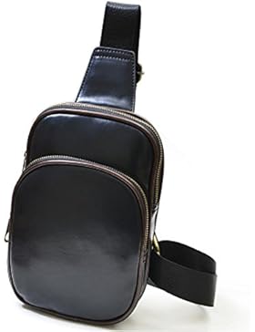 Tibes Außen PU Brusttasche stilvolle Körper Tasche einfach Umhängetasche Kreuz für Männer / Jungen