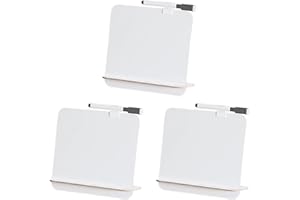 VELLICHOR 3 pcs MINI Desk Whiteboard Small Dry Erase White Board 16.5x17cm Freestanding with Pen Holder Dry Erase Board Double-Sided Whiteboard Wtih Dry Erase Markers (3S)