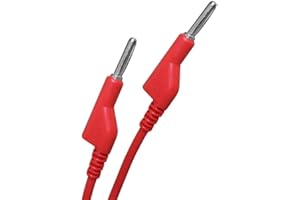 Xenterio Messleitung (Prüfkabel) mit beideitigen 4mm Bananensteckern, Länge 200cm, Farbe rot