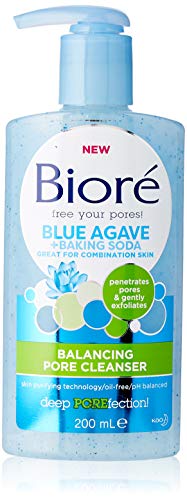 Biore Blue Agave + Baking Soda Pore Balancing Cleanser for Combination Skin 200 ml