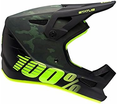 100 Percent Green Status Skeema Kids MTB Full Face Helmet