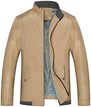 DYF Coat Jacket Big Solid Color Collar Long sleeve Zipper Pocket button,Khaki,210