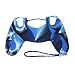 Imported Silicone Non-slip Grip Handle Case Cover with Lanyard for Sony PlayStation 4 PS4 Controller - Camo Blue RS.180.00