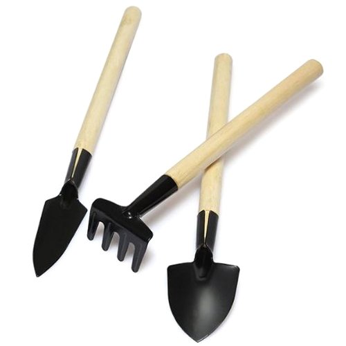 LONGYEE (TM Herramienta de jardín Set 3 Piezas (Mango cultivador Pala Transplantadora)