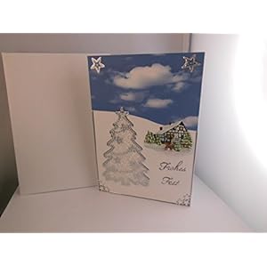 3D Weihnachtskarte Frohes Fest Handmade