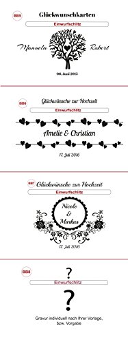 kleine Holz-Geschenkbox Hochzeit Briefbox (BB4) Geldgeschenke incl Lasergravur - 4