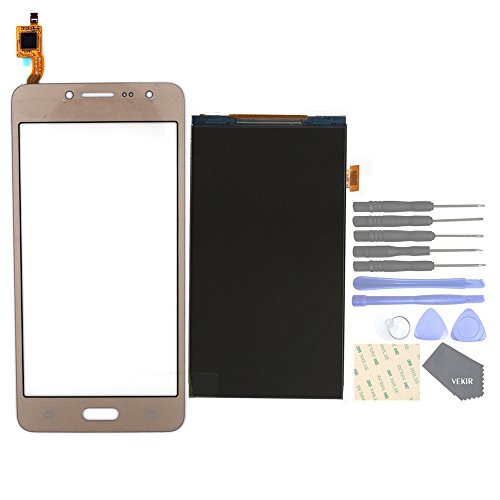 VEKIR Pièces de Rechange de Téléphones Portables pour Samsung Galaxy J2 Prime Grand Prime Plus G532F G532M G532G Verre d'écran tactilePanel+ Afficher l'écran LCD[Not Yet Combined](Golden)