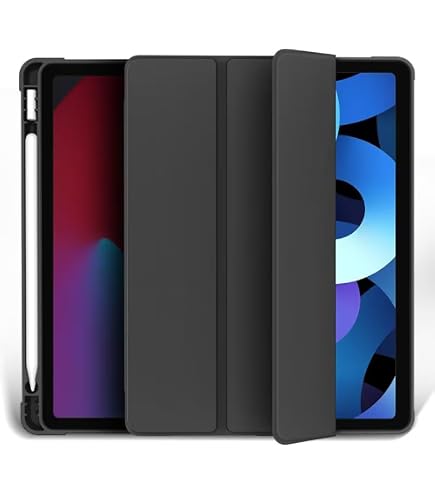 Custodia Per OnePlus Pad Go 2 E OPPO Pad 5 12.1 – Cover Antiurto Con Supporto Verticale In PC E PU (Nero) - 3