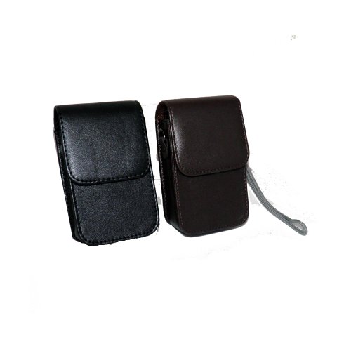 Nouvel   tui en cuir semi rigide pour appareils photo num  riques PANASONIC LUMIX DMC-TZ70 TZ61 TZ60 TZ57 TZ55 TZ40 TZ35 SZ3 SZ5 CANON SX610 SX600 SX280 IXUS Sony HX50 HX20 Samsung SB30 WB150 Nikon L20 L30 Fujifilm FinePi Noir 