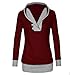 Produktbild Loveso-Damen Outwear Frauen Fashion Langarm-Kapuzenshirt Pullover Tops Bluse (EU (Größe) : 38, Rot)