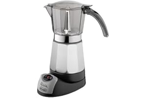 ‎DE'LONGHI De'Longhi EMK 9 Alicia Kawiarka, Srebrna, Programator Czasowy, Automatyczne Wyłączenie, Nienagrzewająca się Podstawa, Przygotowanie 6 lub 3 Filiżanek