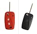 Produktbild CK+ Fiat Auto-Schlüssel Hülle Key Cover Case Etui Silikon für Panda Punto Bravo Ducato Multipla - Rot