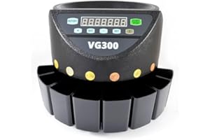 ‎BRASQ BRASQ Münzzähler Falschgeld-Detektor mit Additionsfunktion, Euros schnell zählen, effiziente Geldkontrolle, Eingabekapazität 500 Münzen, Zählgeschwindigkeit 216 Münzen pro Minute