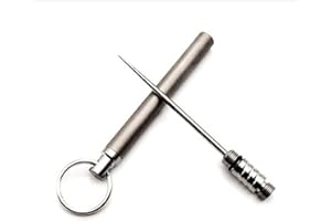 UKD Cure-Dents extérieur en Titane, Bouteille de Fruits, Fourchette à Fruits, Outil de Camping, Porte-Cure-Dents