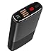 Price comparison product image CARLCOO Portable Power Bank Usb Type C, QC 3.0 Quick Charger 18W PD 20000 mAh Charger with Power LCD Display (18W Faster Charger Input,QC 3.0 USB Ports, Li-polymer Battery, (Cable Inclued)