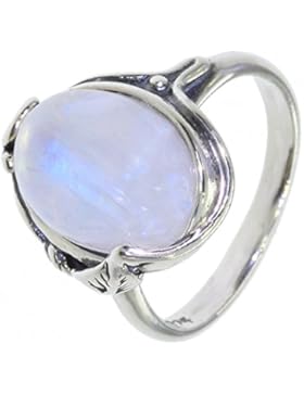 Ring mit Mondstein 34-14 - Schmuck Silbern aus Mondstein - Alle Größen und verschiedene Steine - ARTIPOL
