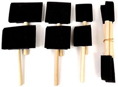 ARTISTS BEST 10 Piece Sponge Brush Set With Wooden Handles: CR-96410