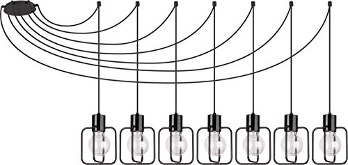 Preisvergleich Produktbild Aura square 7 Überhang Lichter Überhang Pendelleuchten Schwarz Matte