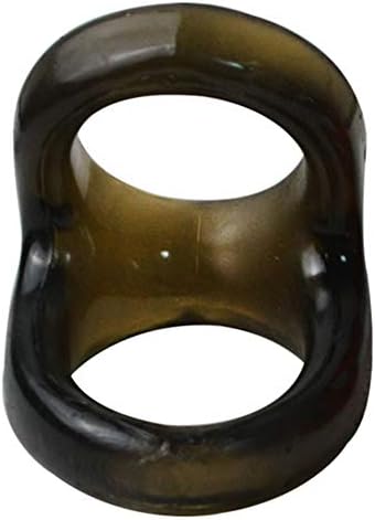GMgqsagocyca Ring Penis, Soft Flexible Men Delay Ejaculation Double Cock Ring Penis Lock Adult Sex Toy Black