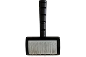 ARIES SOLUZIONI NATURALI Spazzola per Cani e Gatti Professionale – Cardatore Delicato su Pelle e Mantello, Dentini in Acciaio da 25mm, Manico Ergonomico per Uso Prolungato Aries