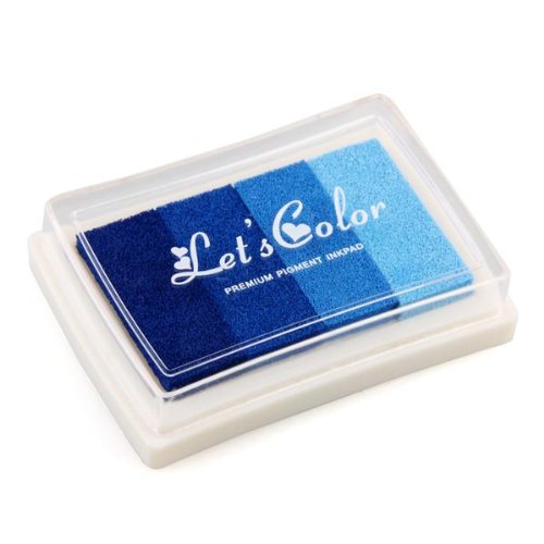 Preisvergleich Produktbild Stempelkissen Tinte Scrapbooking Mehrfarbig Blau Farbverlauf