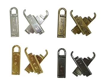 Tirettes De Réparation Fermeture Eclair, 12PCS Tirette Fermeture Eclair, Métal Zipper Pull, Zipper Pull Amovible, Tirette Fermeture Eclair Remplacement, Pour Vêtements, Jeans, Sacs à Dos, Valises