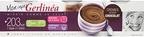 Gerlinéa - Mon Repas - Crème au chocolat, riches en protéines, repas minceur - Les 3 pots de 210g - Price Per Unit