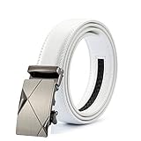 4. COMPLETAMENTE AJUSTABLE PARA SU TAMAÑO: Puede ajustar su cinturón con precisión para que se ajuste perfectamente. Hebilla automática, sin agujeros en el cinturón. Si la Correa es demasiado larga para usted, puede recortar la longitud de la correa para que se ajuste a su propio tamaño.