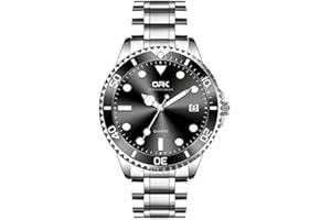 Basfur Montre-Bracelet pour Homme, Montre à Quartz analogique conçue à la Mode avec Affichage Calenda, Montre Classique pour Homme Qui Brille dans Le Noir avec Bracelet en Acier Inoxydable