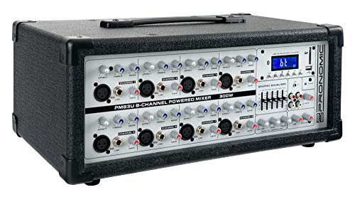 Pronomic PM83U Power - Mezclador amplificador de 8-canales con USB/SD/Bluetooth, MP3-Player