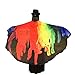 Produktbild WOZOW Damen Schmetterling Kostüm Fasching Schals Karneval Fasching Nymphe Pixie Poncho Umhang für Party Cosplay (Schwarz Bunter Farbstoff)