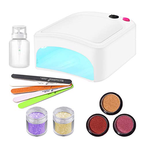 YOGINGO Nageltrockner Nagelanzug UV Nagellampe Nagelstudio eingestellt Starter Set Nagelset mit Maniküre-Werkzeug