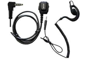 Jetfon Micro-Auricular JDR-1704 E/C Compatible con Walkies Vertex/Yaesu y Dynascan AD09 y 1D