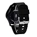 Produktbild Glowjoy Kompatibel mit Samsung Gear S3 Frontier Armband,Weich Silikon Uhrenarmband Wasserdicht Silikonband Verstellbare Sportband Ersatzband mit Edelstahl Schnalle für Mann Mädchen Damen (Schwarz)