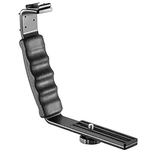 SHOPEE Branded Dual Shoe Mount L-Bracket for DSLR Camera Video Lights,Flash, Monitors or Microphones.Heavy Duty