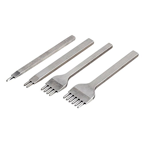 Signswise 4mm 1/2/4/6 Prong Metall Diamant Schnürung Stitching Meißel Set DIY Leder Locher Lederhandwerk Werkzeug Kits - 2