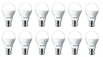 Philips Base B22 4-Watt LED Bulb (Cool Day Light, Pack of 12)