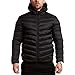 Produktbild Beginfu Herren Daunenjacke Einfarbig Winter-Lange Hülsen-mit Kapuze Taschen Reißverschluss-Mantel-Pullover-Hemd Outwear Leichte Sportjacke Warmer Hoodie Gepolsterte Winterjacke Wattierte Steppjacke