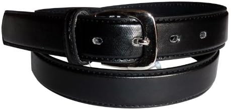 Men's Leather Belt by Forest Available in WHITE - BURGUNDY - GREY - BLACK - DARK BROWN - TAN - RED (XXXL 48" - 52" WAIST, BLACK)