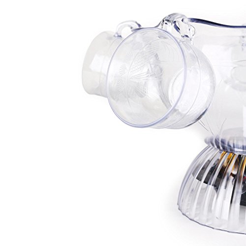 oneConcept Proseccano Partybrunnen LED Getränkebrunnen (24W Leistung, 3 Liter Fassungsvermögen, LED-Brunnenbeleuchtung, Stecksystem, inkl. 5 Einfüllhilfen, inkl. 5 Tassen) glas - 3