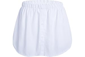 VALICLUD Ajustable Capas Falsa Superior Menor Barrido Camisa de Las Mujeres Falsa Capas Dobladillo Falda- Longitud Mini Falda para Mujer