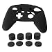 Produktbild JunYe 8 stück Daumen Griffe slicone Abdeckung Haut case langlebig Schutz zubehör für Nintendo Switch pro Controller - Schwarz