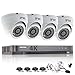 Produktbild HIKVISION 4 CH DVR CCTV Kit Sicherheit System & 4 x 2,4 MP Sony Chipsatz TVI 1080P Full HD Weiß Dome Kameras 20 m IR Nacht Vision Einfach P2P Kein HDD