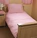 PINK COT DUVET COVER & PILLOWCASE - 100% COTTON - 100x120cm - UK MADE