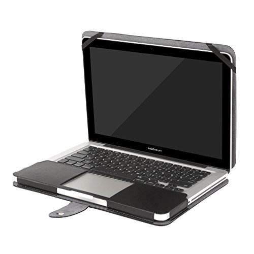 MOSISO Premium Qualität PU Leder Schutzhülle Tasche Hülle Sleeve Aktentasche Case für MacBook Pro 13 Zoll mit CD-ROM Drive (A1278), Schwarz - 4