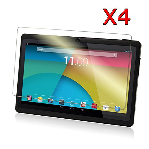 Transwon 4 Stück Ultra-Klar Schutzfolie Folie für Dragon Touch Y88X Plus 7 Zoll, Alldaymall A88X A88SK 7, XIDO X70, iRULU eXpro X1 7 Zoll Tablet PC, Yuntab 7 Zoll Q88 Y88 Tablet PC, iRULU BabyPad 1 Tablet PC (Y1), Haehne MiniPad 7 Zoll, NINETEC 7 Zoll Tablet, Eagletech 7 Inch 16GB Tablet PC, PHROG7 Tablet PC (7 Zoll), Rixow Ultrathin 7 Inch, JEJA 7 Zoll Android Google Tablet PC