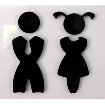 3D WC Schild Selbstklebend - Damen/Herren Türschild Aus Acryl Hochglanz
