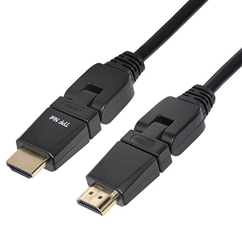 TPFNet 1,8m Cable HDMI 2.0 Ajustable Full HD - Ultra HD - 4k - HDR - ARC - Negro