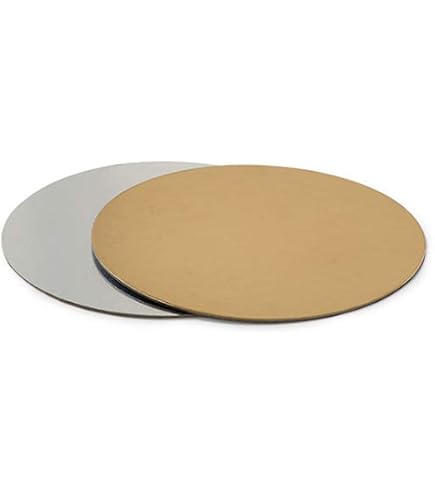 Support Gâteau Decora Ø 16 Cm - Doré - Carton Imperméable - Pour Gâteaux à Étages Et Pâtisserie
